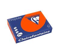 Clairefontaine Trophee - Risma di 250 fogli di carta colorata, 160 g, formato A4, colore: Rosso cardinale