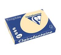 Clairefontaine Trophee - Risma di 500 fogli di Carta colorata, 80 g A3 camoscio