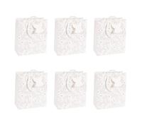 Clairefontaine X-29520-3Cpack - Confezione da 6 sacchetti regalo Excellia, formato medio, 21,5 x 10,2 x 25,3 cm, 210 g, motivo: fogliame su sfondo bianco, confezione regalo, ideale per: libro, gioco,