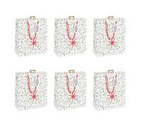 Clairefontaine X-32820-3Cpack - Confezione da 6 sacchetti regalo in Kraft bianco, formato medio, 21,5 x 10,2 x 25,3 cm, 210 g, motivo: Cosy, confezione regalo, ideale per: libro, gioco, piccoli regali