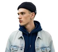 Clakllie Berretto Commando Lavoro retrò Cappelli Docker cap Cotton Docker Leon Brimless Beanie cap Berretto da Portuale da Uomo Unisex Vintage Multicolore Cappello Rolled Cuff Harbour No Visor Hat