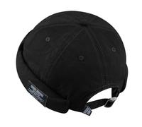 Clakllie Berretto Portuale Uomo Cotone Docker cap Cappello Senza Visiera Estivo Berretto Docker Regolabile Retro Brimless Beanie Hat Classic Docker Leon Hat Cappello da Porto Rolled Cuff （56-60CM）