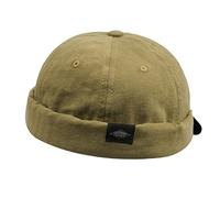 Clakllie Berretto Uomo Cotone Senza Visiera Regolabile Brimless Caps Rolled Cuff Retro Docker Hat Cappello da Porto Beanie Skullcap Miki Hats