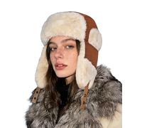 Clakllie Cappelli Aviatore Caccia,Cappelli Invernali Caldi Trapper Bomber Eskimo con Paraorecchie Cappelli Ushanka Russo Uomo Donna Cappello da Trooper Trapper per Sci attività Sportive All'aperto