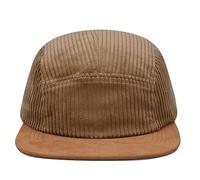 Clakllie Elegante berretto da baseball a 5 pannelli in velluto a coste bicolore a tesa piatta cappelli da camionista cappelli snapback berretto piatto cappello da papà, D5PH05-cachi, Taglia unica