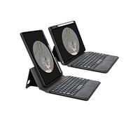 CLALOC Custodia Con Tastiera Per Ipad 10 Th Generation 10.9 Pollici 2022, Magnetico Staccabile Trackpad Bluetooth Cover Regolabile in Modalità Portrait/Landscape, Built-In Pencil Holder,Nero