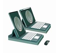 CLALOC Custodia Con Tastiera Per Ipad 1St 2Nd 3Rd 4Th 5Th 6Th 2017 2018 2020 2021 2022, 360 Rotante Magneticamente Staccabile Bluetooth Wireless Keyboard Cover Con Il Mouse,Dark green,5th 9.7 2017