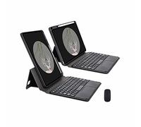 CLALOC Custodia Con Tastiera Per Ipad 1St 2Nd 3Rd 4Th 5Th 6Th 2017 2018 2020 2021 2022, 360 Rotante Magneticamente Staccabile Bluetooth Wireless Keyboard Cover Con Il Mouse,Nero,Air 2 2014 9.7