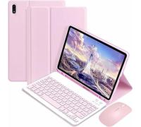CLALOC Custodia con Tastiera per Samsung Galaxy Tab A7 2020 da 10.4 Pollici E Supporto per S Pen Incorporato Smart Cover Sottile con Tastiera Bluetooth Rimovibile per Galaxy Tab A7 2020,Rosa