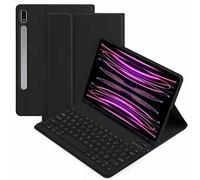 CLALOC Custodia Con Tastiera Per Samsung Galaxy Tab S8U S9U Tablet Custodia Protettiva Tastiera Staccabile Senza Fili Bluetooth Per Galaxy Tab S9+ S8+ S7+ Tablet Cover,Nero,S8 11