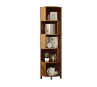 CLALOC Libreria D'angolo In Legno A 5 Livelli, Libreria Aperta Moderna, Librerie D'angolo A Parete Scaffali Espositivi Multifunzionali Per La Casa E L'ufficio Mensola