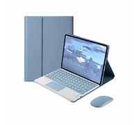 CLALOC Tastiera E Mouse Touchpad Per Xiaomi Pad 6 11Inch 2023, Caso Di Tastiera QWERTY, Con Mouse Bluetooth Tastiera Rotonda Staccabile A Colori Touch Per Xiaomi Pad 6Pro 11",Blu