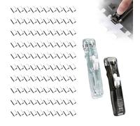 Clam Clip Dispenser Push Stapler Creativo Stapler Distributore di Pinze Con 100 Clip di Ricarica per il Fissaggio di Documenti Rilegatura di Carta Foglie Cellulari per Scuola Ufficio