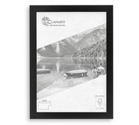 Clamaro 'COLLAGE' Cornice 16x22 fatto a mano | Nero Opaco | moderna cornice rettangolare in MDF con vetro acrilico, pannello posteriore e gancio (in formato orizzontale e verticale)