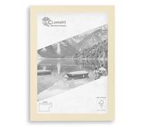 Clamaro 'COLLAGE' Cornice 35x35 fatto a mano | Beige | moderna cornice rettangolare in MDF con vetro acrilico, pannello posteriore e gancio (in formato orizzontale e verticale)