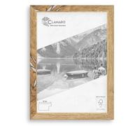 Clamaro 'COLLAGE' Cornice 55x70 fatto a mano | Quercia Vecchio | moderna cornice rettangolare in MDF con vetro acrilico, pannello posteriore e gancio (in formato orizzontale e verticale)