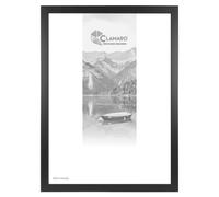 Clamaro Collage Cornice Portafoto 97x127 cm | Nero opaco | Cornice in MDF incl. vetro acrilico infrangibile, pannello posteriore e ganci in metallo