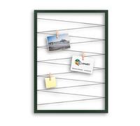 Clamaro 'Collage Flex' Cornice Portafoto 40 x 60 cm | Verde Scuro | Cornice per foto collage con elastici e mollette fotografiche | Ideale come galleria per foto o cartoline
