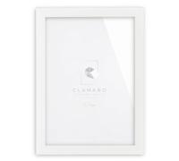 Clamaro Cornice Multipla Collage, Legno MDF, Bianco Opaco, 20 x 70 cm | Fatto a Mano in Germania, Larghezza Modanatura 30 mm, con Pannello Posteriore e Gancio Dentato, per Verticale e Orizzontale