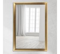 CLAMARO 'Neo Collage' Specchio da parete 70 x 120 cm con cornice | Oro | Moderno specchio intero con cornice in legno di 38 mm | Include gancio in metallo e materiale per montaggio a parete