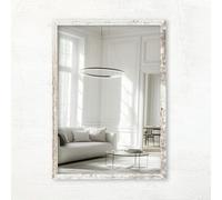 Clamaro Specchio da Parete Vision, Vetro Vero, Bianco Vintage, 85 x 170 cm | Fatto a Mano in Germania, Oltre 300 Misure Disponibili, Montaggio Verticale e Orizzontale, Staffa a Parete in Metallo Inclusa