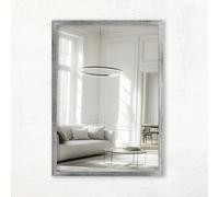 CLAMARO 'VISION' Specchio da parete 60x180 cm Specchio per tutto il corpo | Argento spazzolato | Specchio moderno rettangolare con cornice MDF, incl. supporto metallico e materiale di montaggio