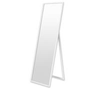 CLAMARO 'Vision' Specchio per tutto il corpo, 170 x 60 cm, con vetro sintetico, telaio in MDF e supporto (bianco), inclinazione dello specchio regolabile, specchio in vetro acrilico infrangibile e