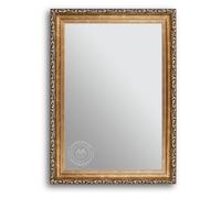 CLAMARO "WIEN" Specchio da parete antico 30x40 cm con cornice | Bronzo | Specchio vintage shabby chic barocco con cornice in legno | Specchio barocco incluso supporto metallico e materiale di
