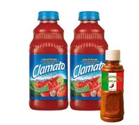 Clamato - Bottiglie di succo di pomodoro Motz Pack 2 x 945ml + Classic Mexican Condiment - Pack Promoo