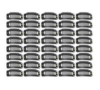 Clamp/Holder di Estensione per Capelli per Donne, 40 Pcs 9 Denti in Acciaio Inossidabile 1.3 Pollici a Forma di Parrucca a Forma di Pettine Clamp/Holder di Estensione dei Capelli, Clamp/Holder per