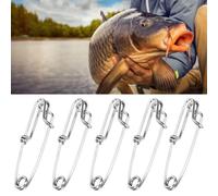 Clamp/Holder per Tonno da 15 Pezzi in Acciaio Inossidabile, Robusto Accessorio per la Pesca con Palangari, Portatile e Leggero, Ideale per la Pesca con Palangari, Galleggianti e Altro Ancora