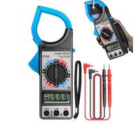Clamp Meter Voltage Tester, LCD Display Current Detector with Open Jaw Design, Electrician Tools for AC DC Voltage Measurement, Home Electrical Testing and Industrial Maintenance Use