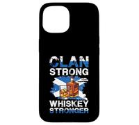 Clan Strong Whiskey Stronger Bottiglia Scottish Pride Custodia per iPhone 15