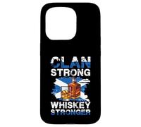Clan Strong Whiskey Stronger Bottiglia Scottish Pride Custodia per iPhone 15 Pro