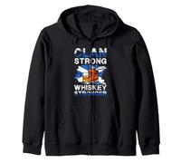 Clan Strong Whiskey Stronger Bottiglia Scottish Pride Felpa con Cappuccio