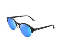 CLANDESTINE - Occhiali da Sole Sferico 9 Black Silver Blue - Lenti HD in Nylon Azzurro e Montatura in TR90 e Acciaio Inox - Occhiali Unisex - Smart Vision Technology - Più Nitidezza e Meno Riflessi