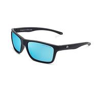 CLANDESTINE - Occhiali da Sole Square 6 Matte Black Blue - Lenti in Nylon Azzurri e Montatura in Acetato - Occhiali da Sole Unisex - Smart Vision Technology - Più Nitidezza e Meno Riflessi
