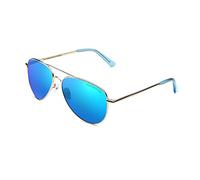 CLANDESTINE Pilot Occhiali, Oro-Cristallo Blu, Taglia unica Unisex Adulto