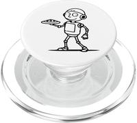 Clanker Meme Robot Mangiare Pizza Consegna Festa PopSockets PopGrip per MagSafe