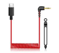 CLANMOU Cavo adattatore microfono per Rode Wireless Pro GO 2 / ME USB C a 3,5 mm cavo a spirale per Hollyland Lark M1 / M2 / MAX / 150 / MAX Duo DAC Android iPhone 15 17 Pro Max 16e 15 Plus