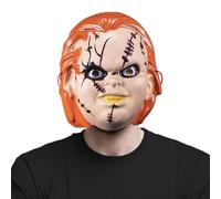Claofoc Chucky Maschere per Ragazzi Ragazze in lattice Halloween Maschera con Capelli Spaventoso Costume Maschere Fantasma realistiche Puntelli Cosplay