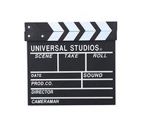 Clapboard - Lavagnetta da regista, con scena d'azione, in legno, colore: nero