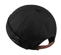 CLAPE Berretto da Portuale da Uomo Cotone Docker cap Berretto Docker da Uomo Vintage Brimless Hat Berretto Senza Visiera Black CT08