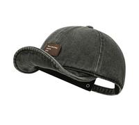 CLAPE Cappellino da Baseball a Tesa Corta Uomo Donna Cappello Visiera Piatta Regolabile Short Brim Berretto DarkGrey BSAD2516