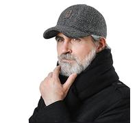 CLAPE Cappellino Paraorecchie Uomo Old-School Style Baseball cap with Earflaps Men’s Wool Winter cap Fullcap con Wool Outdoor Trucker cap