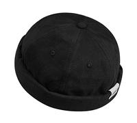 CLAPE Retro Cotone Docker Hat Cappello Senza Visiera Berretto da Portuale Uomo Donna Berretto Docker Regolabile Cuffed Brimless Hat