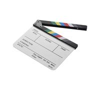 Clapper Board, Clapperboard 11.8 * 7,5 Pollici di Film White Film Board con Pisello Video Pro Film Clapboard Directors Clapboard for Film Movie TV Making Movie Film Clapboard (#2)