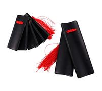 Clapper,percussion instrument,1 Pair Chinese Kuaiban Bamboo Bamboo Musical Instruments Traditional Hand Percussion Castanets Clapper Instrument for Adults Chinese Spring Festival Gift (Black) (Color