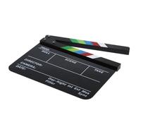 Clapperboard del film Cancellabile a secco per registi e registi Acrilico Video Scene Clapper Board 25x30cm Nero Film Cut Action Board