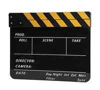 Clapperboard in Acrilico, 30x25cm Professionale Sound Board (Yellow | Magneti integrati, facile da scrivere, materiale durevole, supporti per pellicola, chiara visibilità